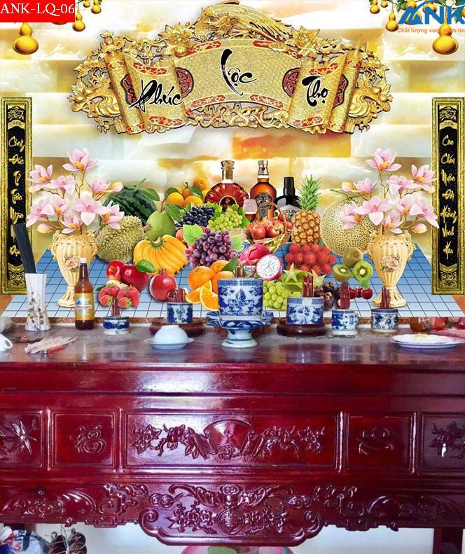 tranh gạch 3d ốp  tường phòng thờ